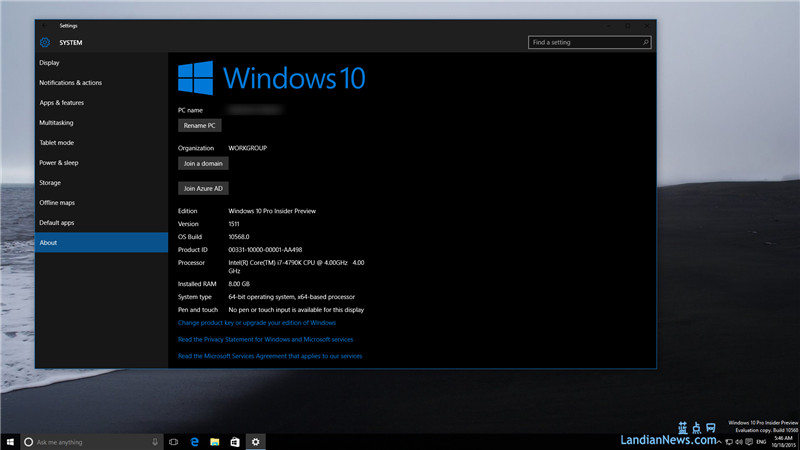 [画廊]Windows 10 Build 10568版截图赏析（泄露版）