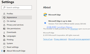 Microsoft Edge测试版已经开始向用户提供每日更新/支持自动更新