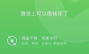 腾讯微信版的花呗已经开始面向部分用户提供 但没有免息期利率还比较高