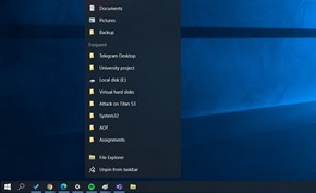 除开始菜单外微软还通过太阳谷项目为Windows 10开发浮动任务栏菜单