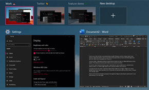微软在最新开发版中为Windows 10虚拟桌面功能带来更多自定义控制