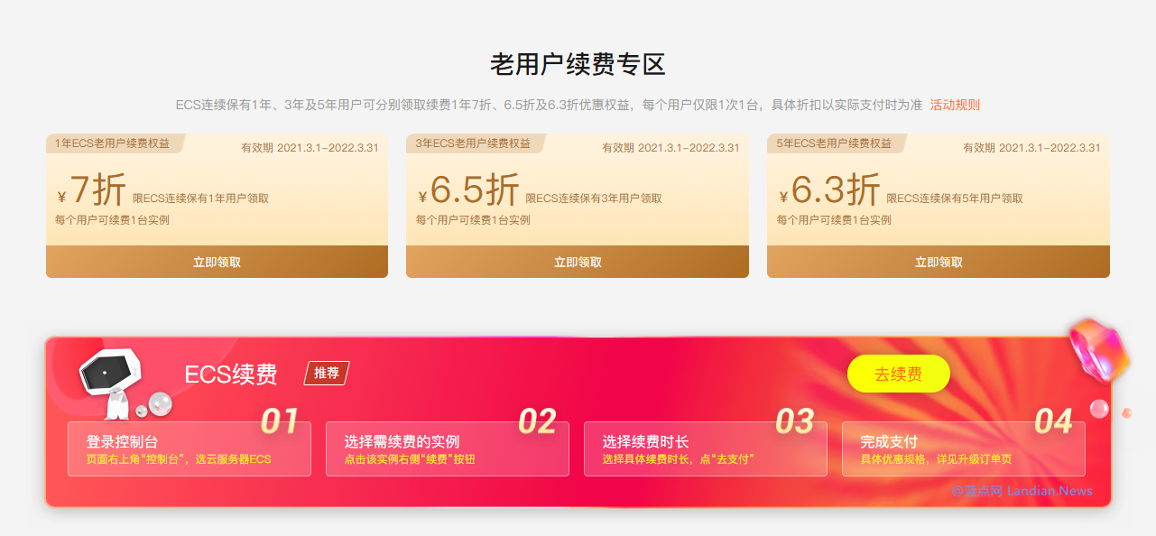 [专享] 阿里云618推出老用户活动 新购最低5.5折/升级或续费最低6.3折