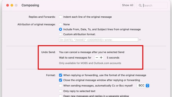 Outlook for macOS版带来20秒撤销功能 可以在20秒内取消邮件发送