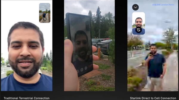  Star link demonstration 4G LTE mobile phone can be directly connected to satellite for video call, but the definition is still poor