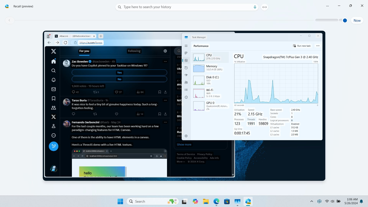  The test shows that the Windows 11 AI review function can be used without NPU. Wait for the big guy to release the scheme