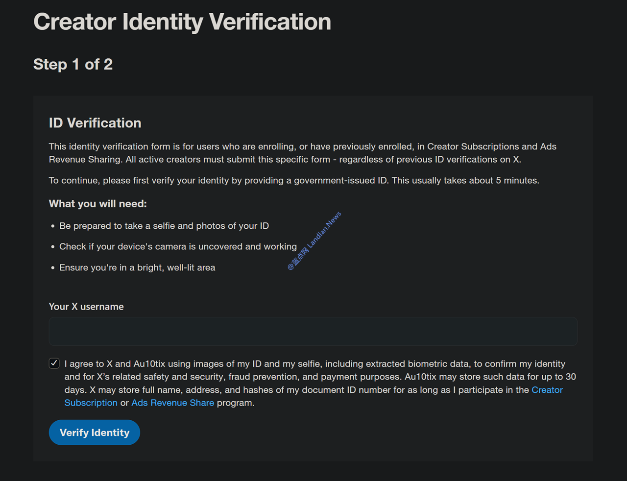 X/Twitter要供残缺创做者战广告分黑用户上传足持身份证真人照片妨碍验证 – 蓝面网