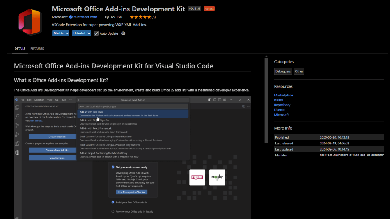 
                    微软向开发者推出Office插件开发工具包(VSC版) 便利开发者们开发Office插件                