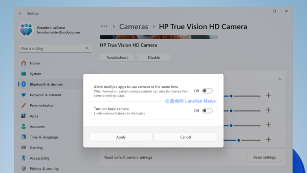微软改进Windows 11摄像头设置 后续将支持同时串流给多个应用程序