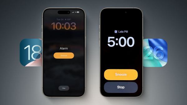 iOS 26鬧鐘可能會讓你睡過頭 因爲貪睡和停止按鈕尺寸完全相同且靠在一起