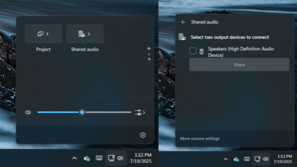 Windows 11測試版增加共享音頻選項 可以連接多個設(shè)備同時播放內(nèi)容