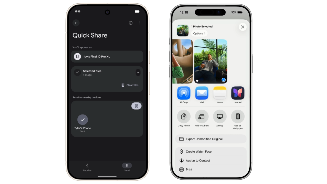 算是突破性进展？谷歌宣布QuickShare快速分享已打通iOS设备 可以利用AirDrop传输文件