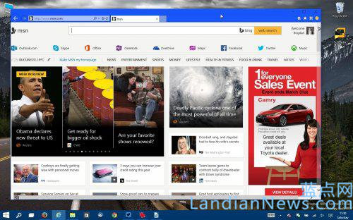 MSN将替代Bing成为Windows 10内置新浏览器Spartan的默认主页 [来源：蓝点网 地址：https://www.landian.vip]