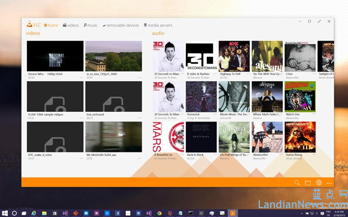 VLC for Windows 8.1/Windows 10版更新：改进导航栏和和修复bug